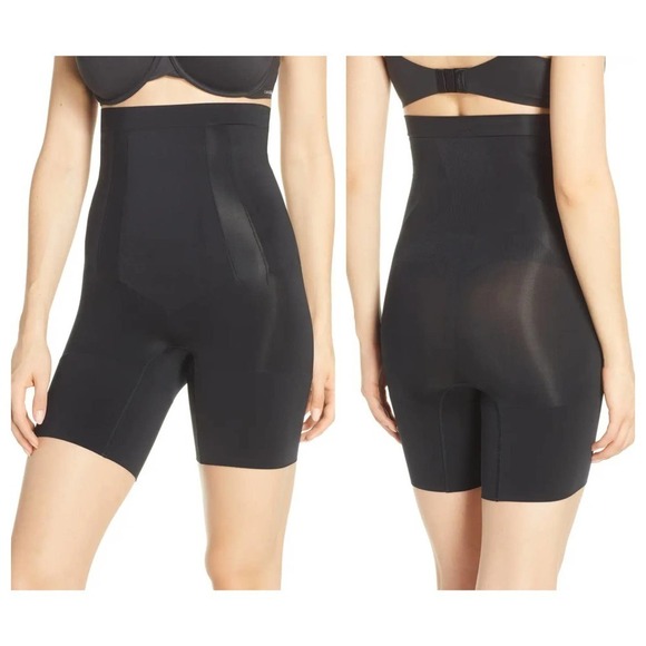 SPANX OnCore High Waist Mid-Thigh Shorts (L) - Picture 1 of 5